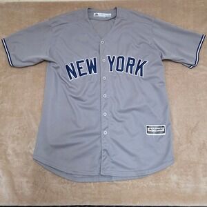 Majestic New York Yankees Baseball Jersey #25 Cool Base Gray Men's Large